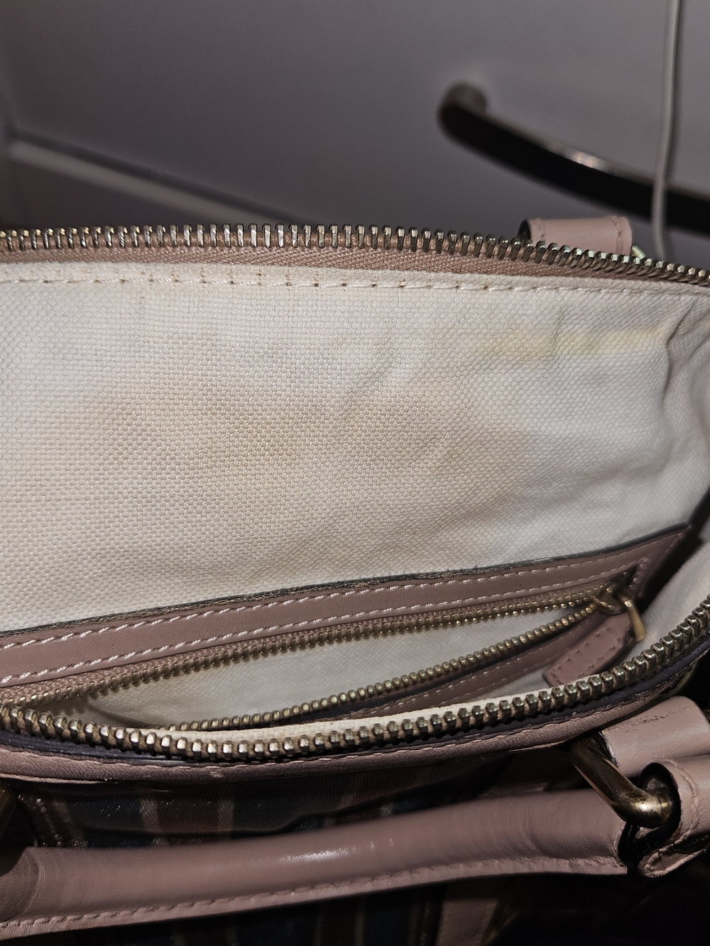 Gucci Beige GG Canvas Boston with Pink Trim and Striped Center - Picture 13 of 13